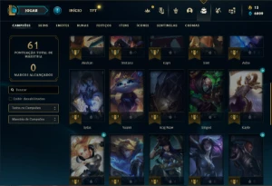 Conta diamante 3 com 40 Champs e 8 Skins - League of Legends LOL