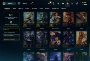 Conta diamante 3 com 40 Champs e 8 Skins - League of Legends LOL