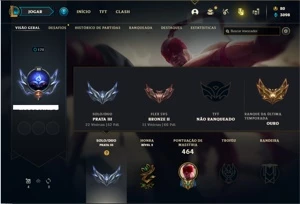 Conta prata 3 com TODOS os champs e 106 Skins + 4 Vitoriosas - League of Legends LOL