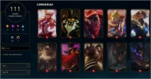 Conta League of Legends 111 skins ouro 4 LOL