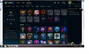 CONTA LEAGUE OF LEGENDS PRATA COM 9 PAGINAS DE RUNA 56 SKIN LOL