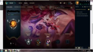 CONTA LEAGUE OF LEGENDS PRATA COM 9 PAGINAS DE RUNA 56 SKIN