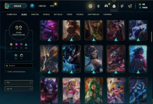 Conta diamante 2 com 150 Champs e 92 Skins - League of Legends LOL