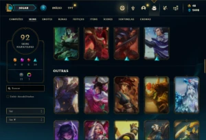 Conta diamante 2 com 150 Champs e 92 Skins - League of Legends LOL