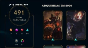 Conta LOL - 491 skins - League of Legends