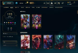 Ouro 4 com 120 Champs e 123 skins + 7 Vitoriosas ( JG / TOP) - League of Legends LOL