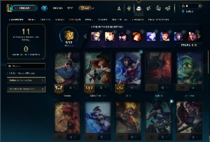 Unranked com 40 Champs e 18 Skins +1 Prestigio do Yasuo - League of Legends LOL