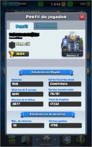 Conta Clash Royale arena 11 com quase todas as lendarias