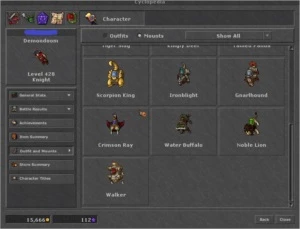 Tibia - EK 428 - Sword 114/107 ML 11 - Opt-pvp