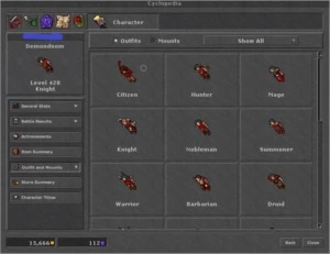 Tibia - EK 428 - Sword 114/107 ML 11 - Opt-pvp