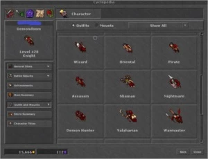Tibia - EK 428 - Sword 114/107 ML 11 - Opt-pvp