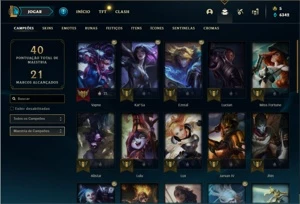 Conta prata 3 com 33 Champs e 9 Skins + 2 Fragmentos - League of Legends LOL