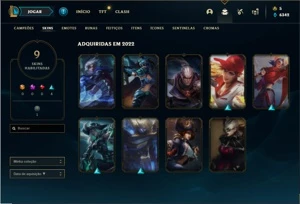 Conta prata 3 com 33 Champs e 9 Skins + 2 Fragmentos - League of Legends LOL