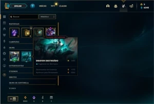 Conta prata 3 com 33 Champs e 9 Skins + 2 Fragmentos - League of Legends LOL
