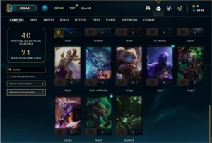 Conta prata 3 com 33 Champs e 9 Skins + 2 Fragmentos - League of Legends LOL