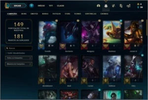 Conta platina 4 com 17 skins e 52 champs - League of Legends LOL