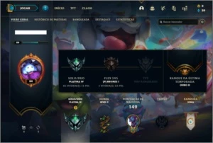 Conta platina 4 com 17 skins e 52 champs - League of Legends LOL