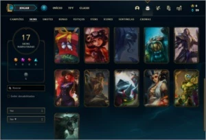 Conta platina 4 com 17 skins e 52 champs - League of Legends LOL