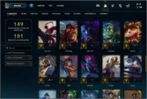 Conta platina 4 com 17 skins e 52 champs - League of Legends LOL