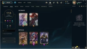 CONTA LOL NVL 259 GOLD4 116 SKINS - League of Legends