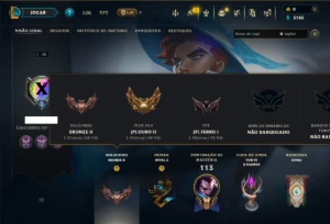 Bronze 2 com 45 Champs e 4 Skins - League of Legends LOL