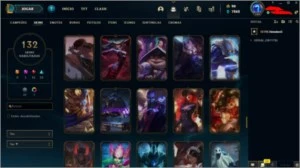 conta com 132 skins e vitoriosas desde a s3 - League of Legends LOL