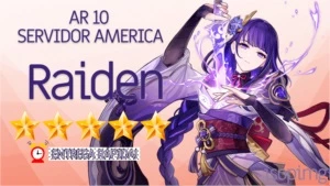 CONTA GENSHIN IMPACT INICIAL COM RAIDEN SHOGUN AR 10 ✨