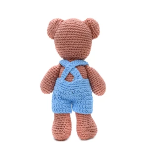 Urso de Jardineira em Amigurumi - Artesanato e Personalizados