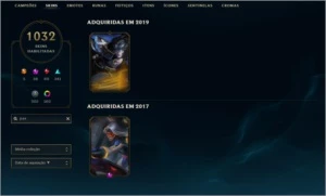 Conta de lol 1032 skins, Diamante 1 - League of Legends