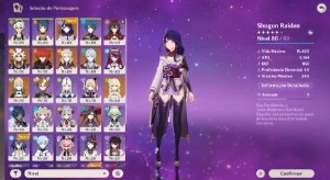 Shogun, Ayato com arma assinatura, Aqua simulacra e etc - Genshin Impact