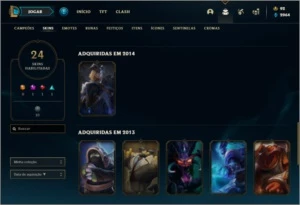 Conta unranked com Riven Campeonato 2012 e Rammus Rei - League of Legends LOL