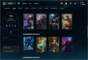 Conta unranked com Riven Campeonato 2012 e Rammus Rei - League of Legends LOL