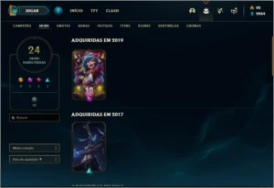 Conta unranked com Riven Campeonato 2012 e Rammus Rei - League of Legends LOL