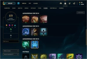 Conta unranked com Riven Campeonato 2012 e Rammus Rei - League of Legends LOL