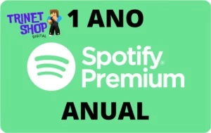 1 ANO Spotify Premium - Spotify Anual - Com Garantia - Softwares e Licenças