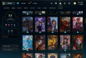 Conta OURO 3 / 88 skins 150 champs - League of Legends LOL