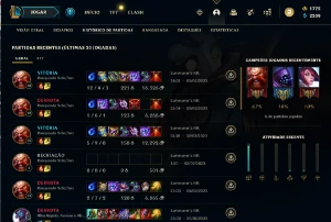 Conta OURO 3 / 88 skins 150 champs - League of Legends LOL