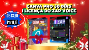 Combo Exclusivo: Zap Voice + Canva Pró Por 30 Dias 🎄✨ - Assinaturas e Premium