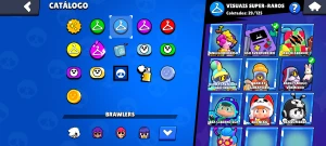 Conta de brawl stars com 76 brawlers, 23K de troféu e skins