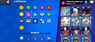 Conta de brawl stars com 76 brawlers, 23K de troféu e skins