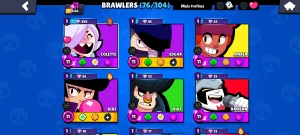 Conta de brawl stars com 76 brawlers, 23K de troféu e skins