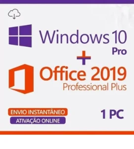 Licença Windows 10 Pro + Office 2019 Pro - Softwares e Licenças