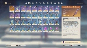 AR 32 C/ RAIDEN+ARMA ASSINATURA E MONA - Genshin Impact