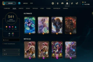 Conta Riot Games: LOL (344 Skins) / Valorant (Varias Skins) - League of Legends