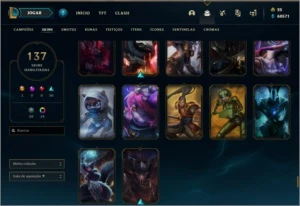 Conta LOL Lvl 196, atualmente gold 4, 137 skins - League of Legends