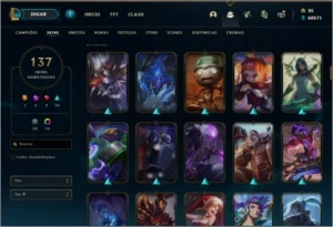 Conta LOL Lvl 196, atualmente gold 4, 137 skins - League of Legends