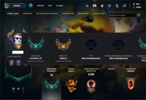 Conta platina 4 com TODOS os champs e 439 Skins + 67 Cromas - League of Legends LOL