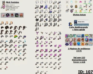Conta feminina a venda no habbo, vários raros visuais