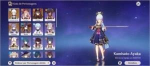 Conta com Hutao, Ayaka, Mona e Keqing - Genshin Impact