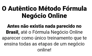 Formula negócio online - Cursos e Treinamentos